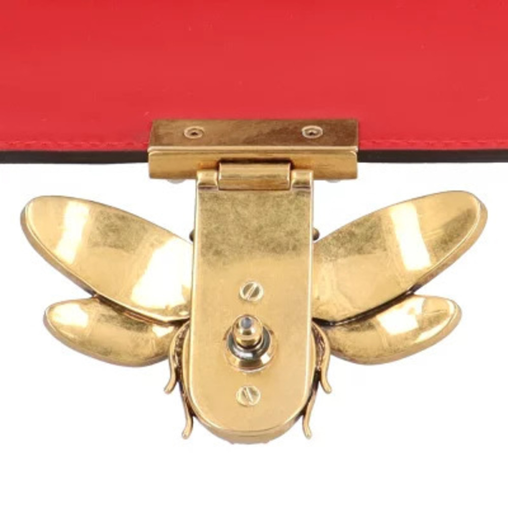Gucci Queen Margaret Bee Shoulder Bag Leather White - Picture 8 of 8